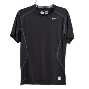 Nike Pro Combat Dri-Fit Fitted Black Short Sleeve Athletic Tee Men's M